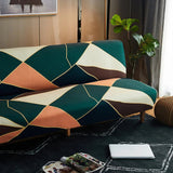 Sofa Bed Cover – Geometric Triangle – Forest