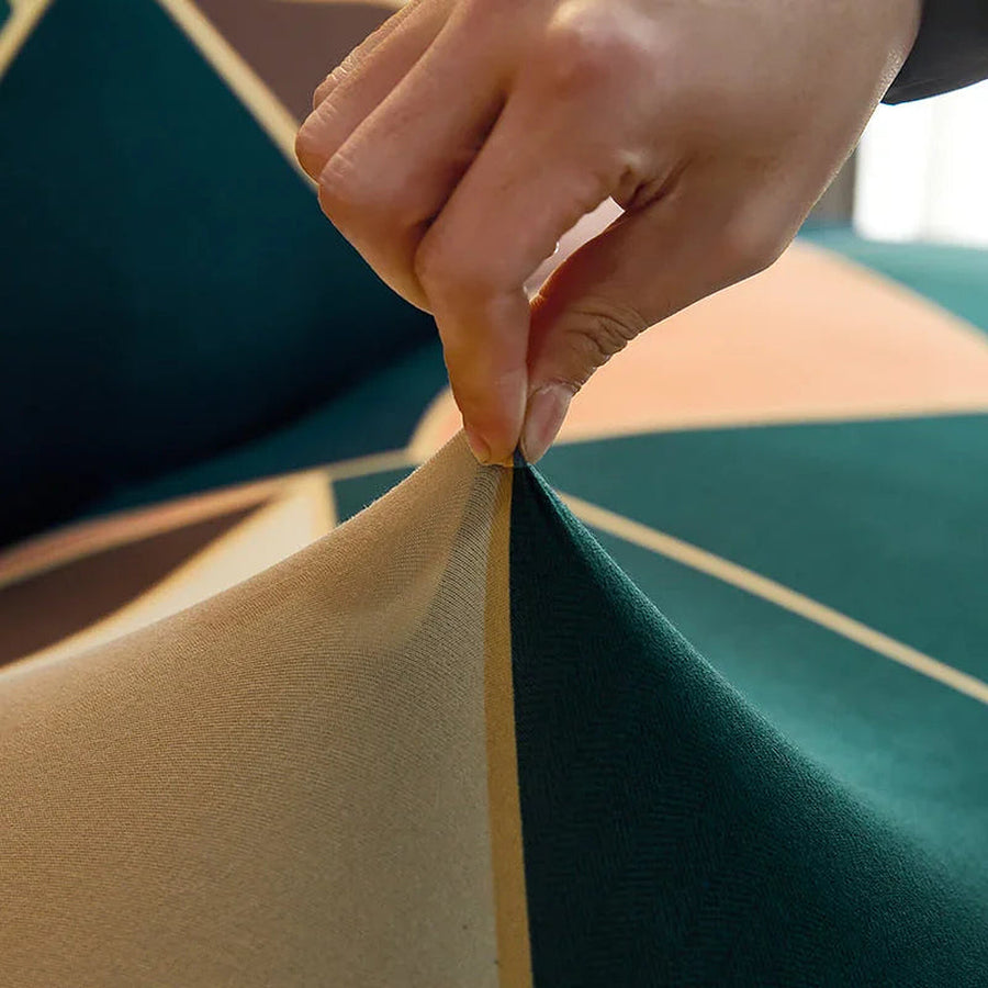 Sofa Bed Cover – Geometric Triangle – Forest
