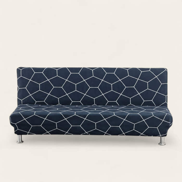 Sofa Bed Cover – Honeycomb Print – Midnight Navy
