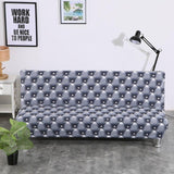 Sofa Bed Cover – Quilted Leather Look – Stormy Blue