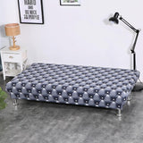 Sofa Bed Cover – Quilted Leather Look – Stormy Blue