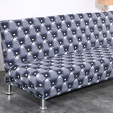 Sofa Bed Cover – Quilted Leather Look – Stormy Blue