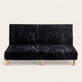 Sofa Bed Cover – Marble Veined Print – Ink Black