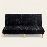 Sofa Bed Cover – Marble Veined Print – Ink Black