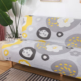 Sofa Bed Cover – Mod Floral – Pearl Grey