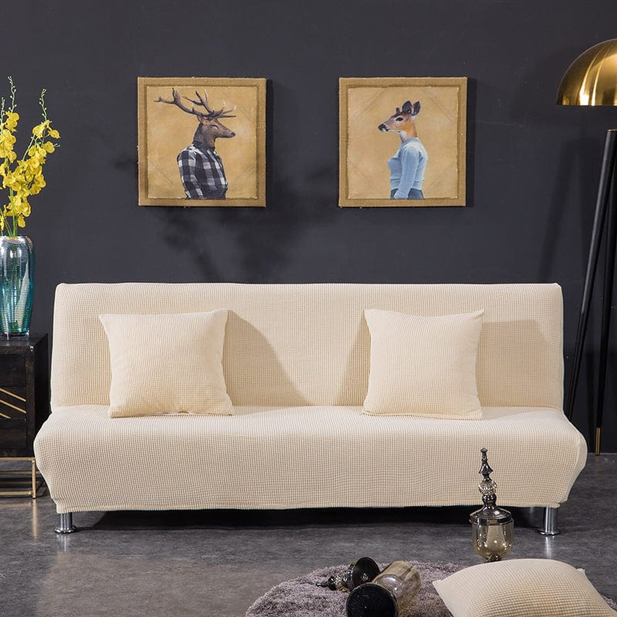 Sofa Bed Cover – Knit – Bouclé Sand