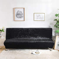 Sofa Bed Cover – Velvet Plush – Ink Black