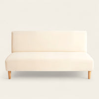 Sofa Bed Cover – Plain Stretch – Bouclé Sand