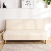 Sofa Bed Cover – Plain Stretch – Bouclé Sand