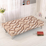 Sofa Bed Cover – Wave Print – Bouclé Sand