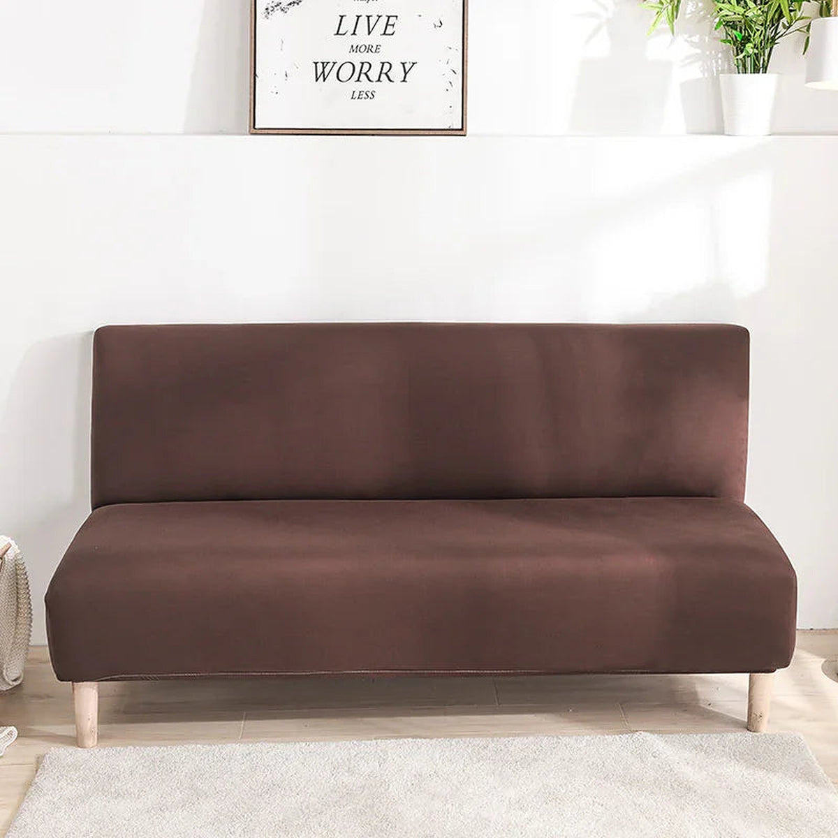Sofa Bed Cover – Plain Stretch – Espresso