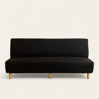 Sofa Bed Cover – Plain Stretch – Ink Black