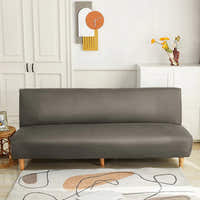 Sofa Bed Cover – Plain Stretch – Olive Stone