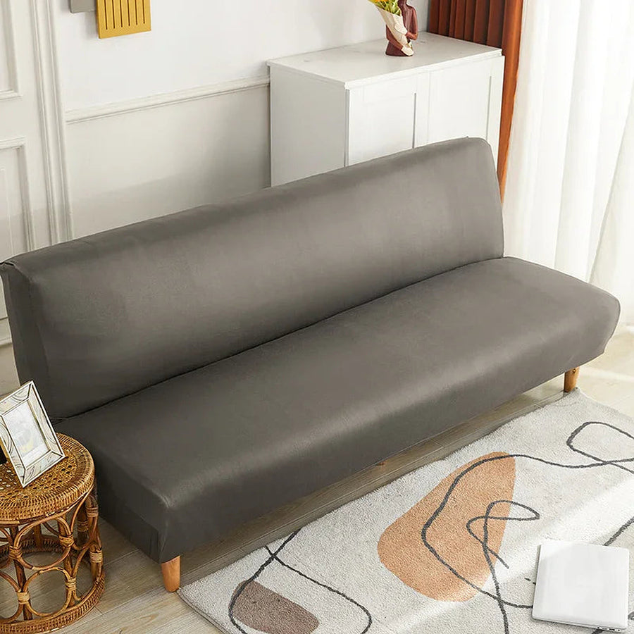 Sofa Bed Cover – Plain Stretch – Olive Stone