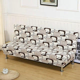 Sofa Bed Cover – Retro Mod Print – Bouclé Sand