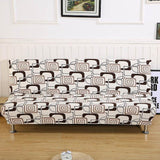 Sofa Bed Cover – Retro Mod Print – Bouclé Sand