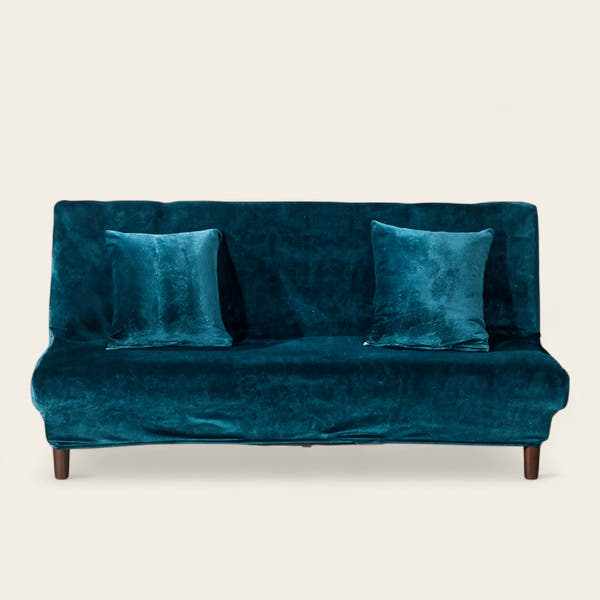 Sofa Bed Cover – Velvet Crushed – Teal