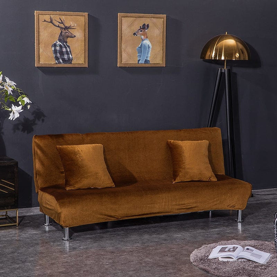 Sofa Bed Cover – Velvet Plush – Espresso