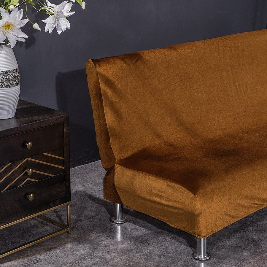 Sofa Bed Cover – Velvet Plush – Espresso