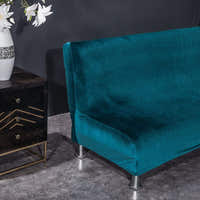 Sofa Bed Cover – Velvet Crushed – Teal