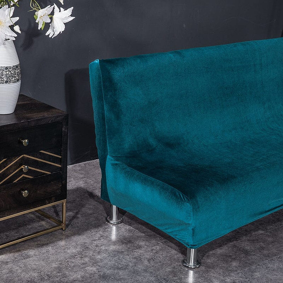 Sofa Bed Cover – Velvet Crushed – Teal