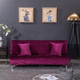 Sofa Bed Cover – Velvet Plush – Wine