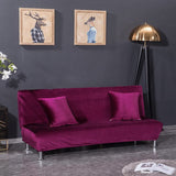 Sofa Bed Cover – Velvet Plush – Wine