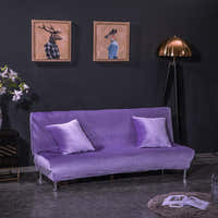 Sofa Bed Cover – Velvet Plush – Plum