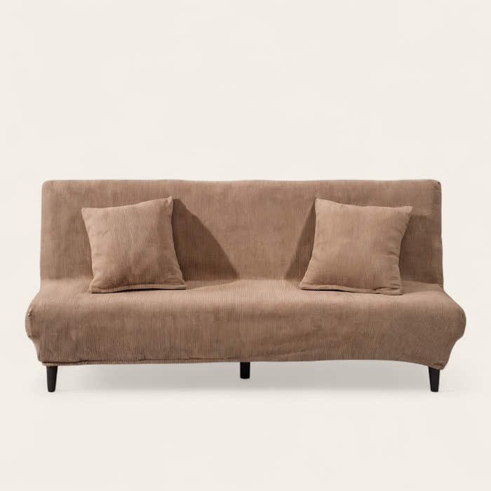 Sofa Bed Cover – Velvet Plush – Bouclé Sand