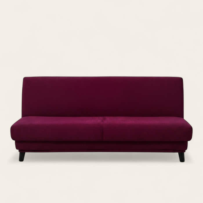 Sofa Bed Cover – Velvet Plush – Burgundy