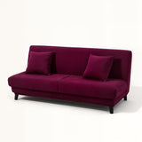 Sofa Bed Cover – Velvet Plush – Burgundy