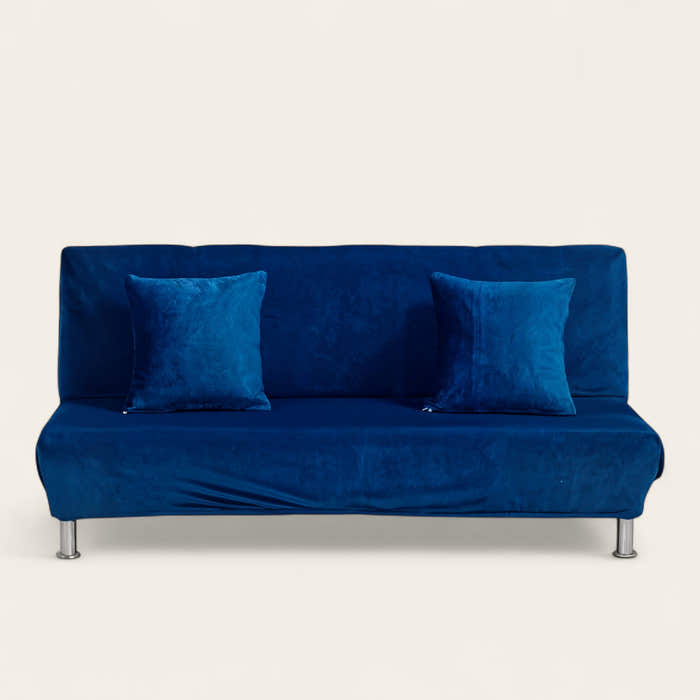 Sofa Bed Cover – Velvet Plush – Cobalt
