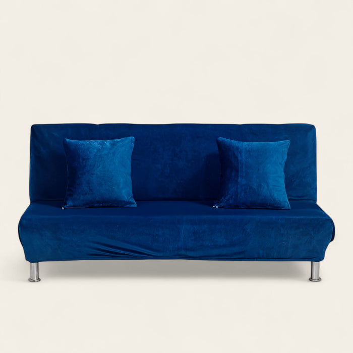 Sofa Bed Cover – Velvet Plush – Cobalt