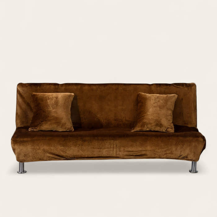 Sofa Bed Cover – Velvet Plush – Espresso