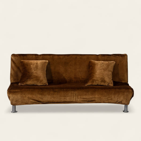 Sofa Bed Cover – Velvet Plush – Espresso