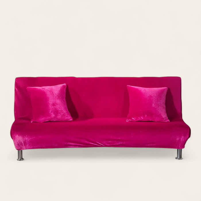 Sofa Bed Cover – Velvet Plush – Fuchsia