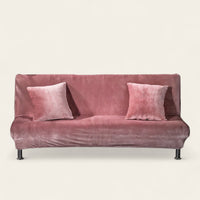 Sofa Bed Cover – Velvet Plush – Soft Blush