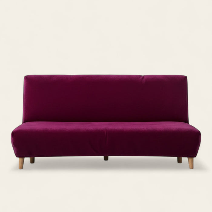 Sofa Bed Cover – Velvet Plush – Wine