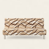 Sofa Bed Cover – Wave Print – Bouclé Sand