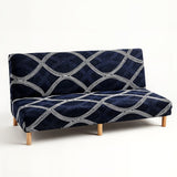 Sofa Bed Cover – Wavy Chevron – Midnight Navy