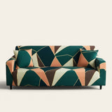 Sofa Cover – Abstract Geometric – Forest