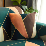 Sofa Cover – Abstract Geometric – Forest