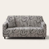 Sofa Cover – Abstract Lines – Pearl Grey