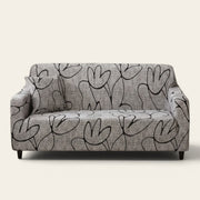 Sofa Cover – Abstract Lines – Pearl Grey