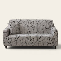 Sofa Cover – Abstract Lines – Pearl Grey