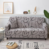 Sofa Cover – Abstract Lines – Pearl Grey