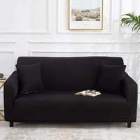 Sofa Cover – Plain Stretch – Ink Black