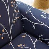 Sofa Cover – Botanical Branch – Midnight Navy