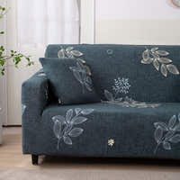 Sofa Cover – Botanical Leaves – Midnight Navy