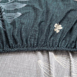 Sofa Cover – Botanical Leaves – Midnight Navy